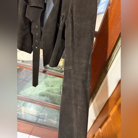 Alexander Wang Aviator Suede Jacket Brown Size S - Picture 10 of 11